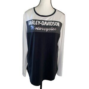 Harley Davidson Long Sleeve HD Performance Colorblock  Shirt Size XL